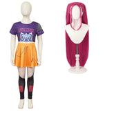 Huntrix Kinder Mädchen Kpop Demon Hunters Mira Kleid Cosplay Kostüm Halloween Karneval Party Anzug